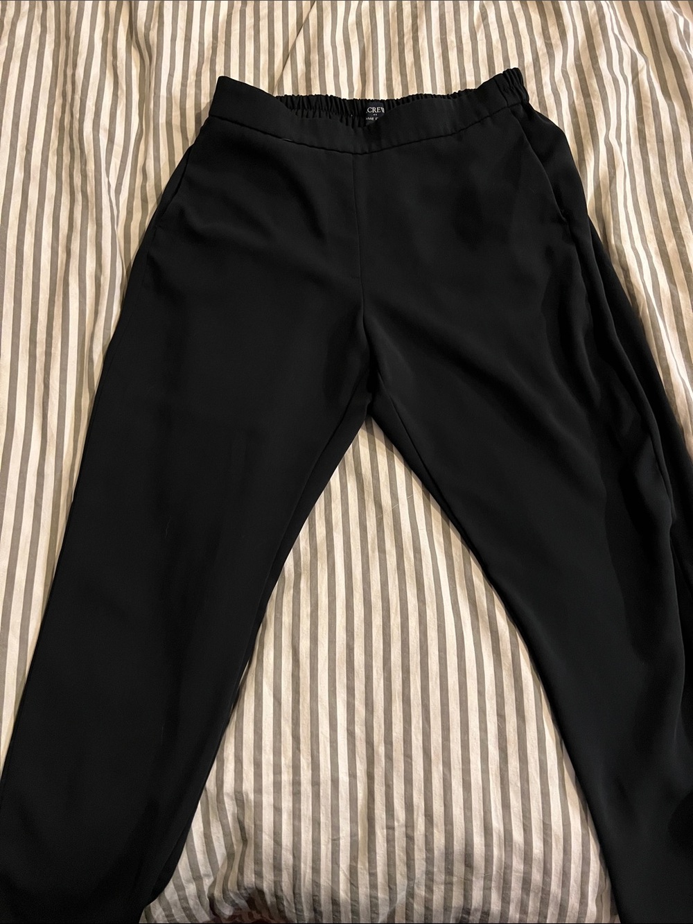 J. Crew Black Cropped Pull-On Pants